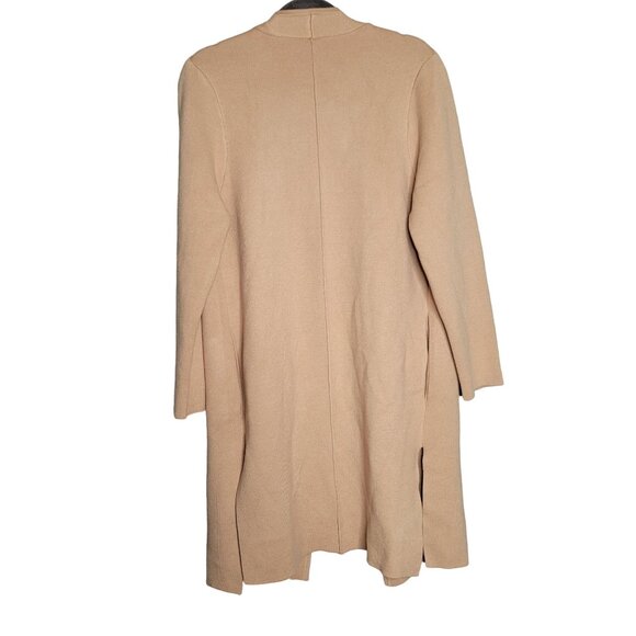 NWT CHICWISH Women's Classy Light Tan Open Front Knit Coat Cardigan - Picture 3 of 12
